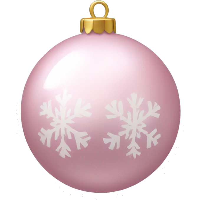 Light Pink Christmas bauble emoji