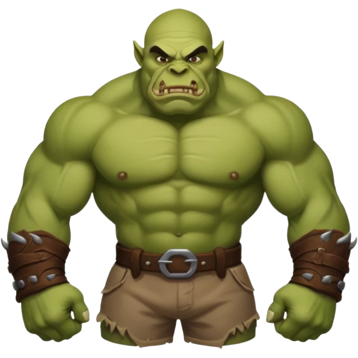 A muscled orc with extremely growing muscles  emoji