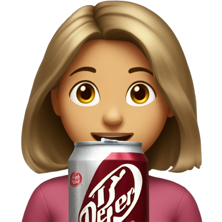 Chugging dr pepper girl emoji