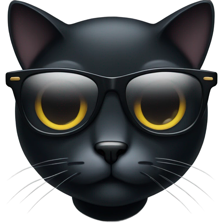 Black Cat with sunglasses emoji