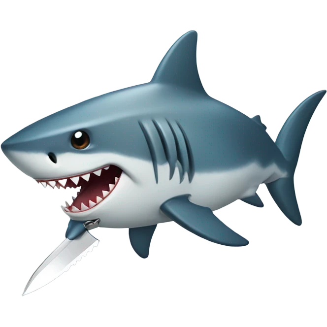 Shark with a knife  emoji