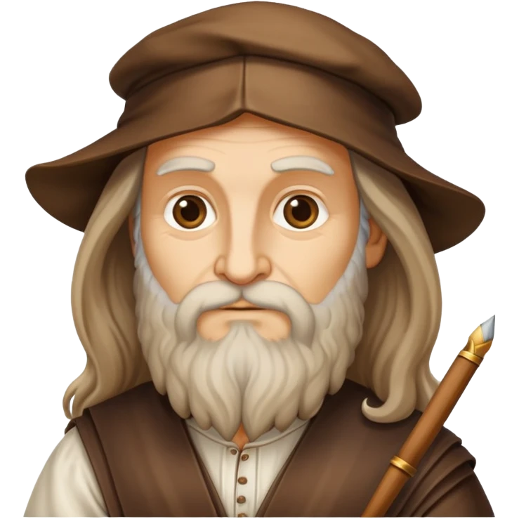 cinematic-realistic-leonardo-da-vinci-portrait-emoji,-depicted-as-the-quintessential-renaissance-polymath-with-deep,-thoughtful-eyes,-a-flowing-beard,-and-a-quill-or-sketchbook-in-hand.-the-scene-is-illuminated-with-warm,-classical-light emoji
