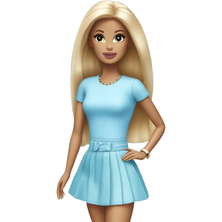 barbie with a light blue outfit  emoji