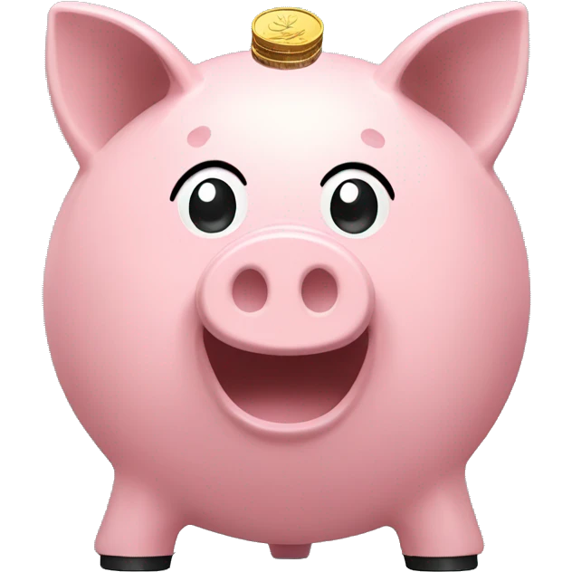 Piggy bank with coin emoji