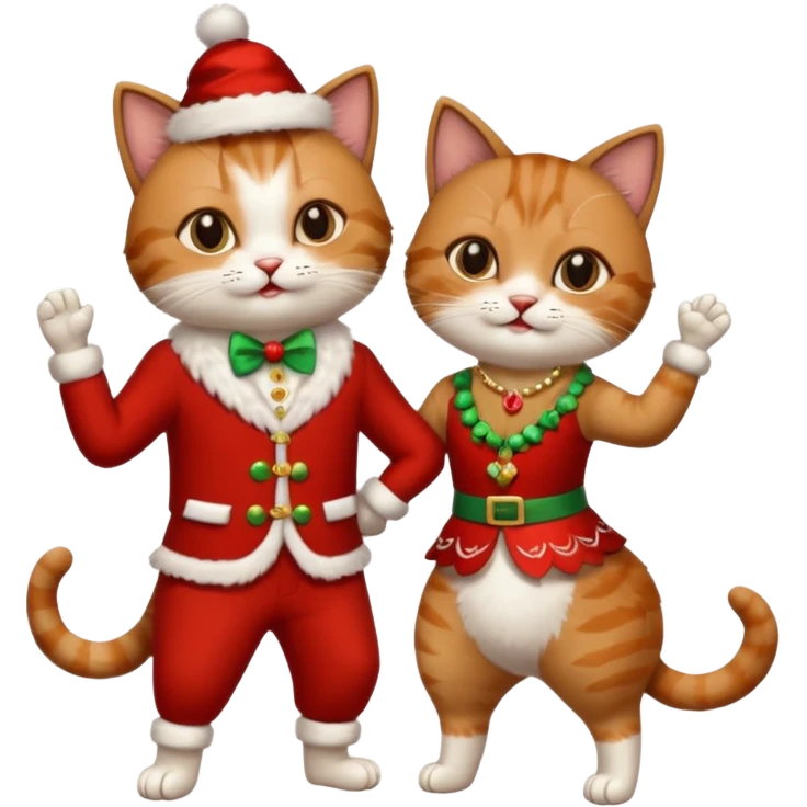 Cats couple salsa dancing  emoji