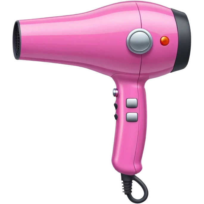pink hair dryer emoji