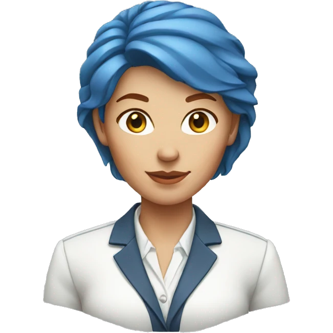  red hair business women white shirt blue jacket emoji
