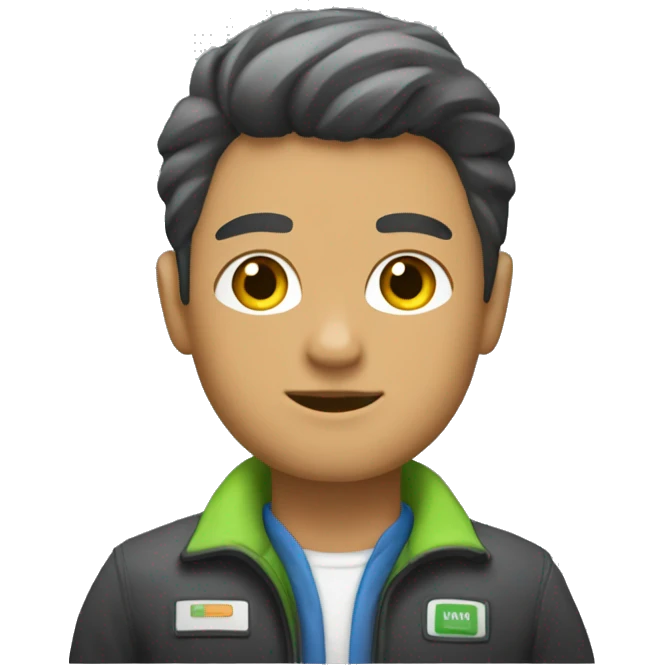 driver human. I don't want you to specify your gender, show me as a human, not a man or a woman. like genderless meoji. Let him use a truck. Let the truck be green. emoji