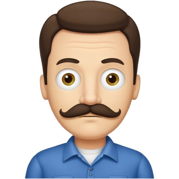 Roger from American dad with a moustache emoji