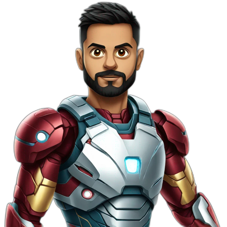 Virat kohli wearing ironman suit emoji