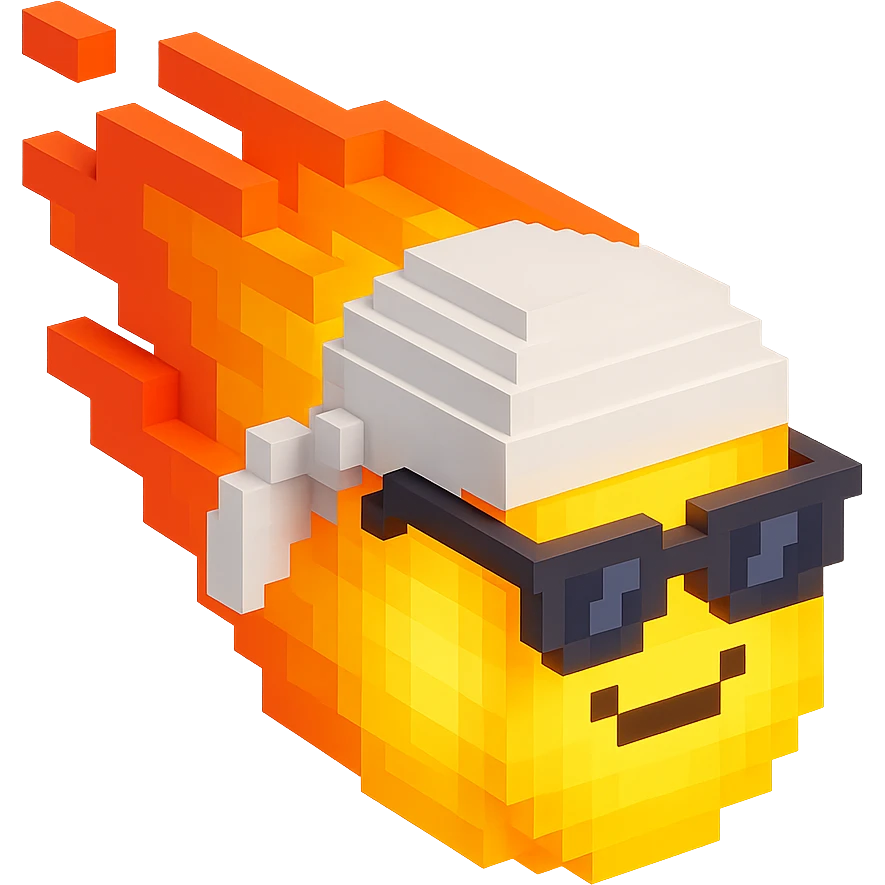 светящиеся комета в солнцезащитных очках и в белой дюраге, no background emoji