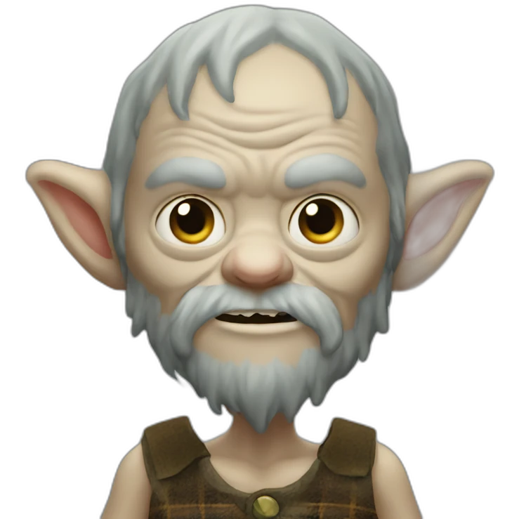 Gollum with a lumberjack beard emoji