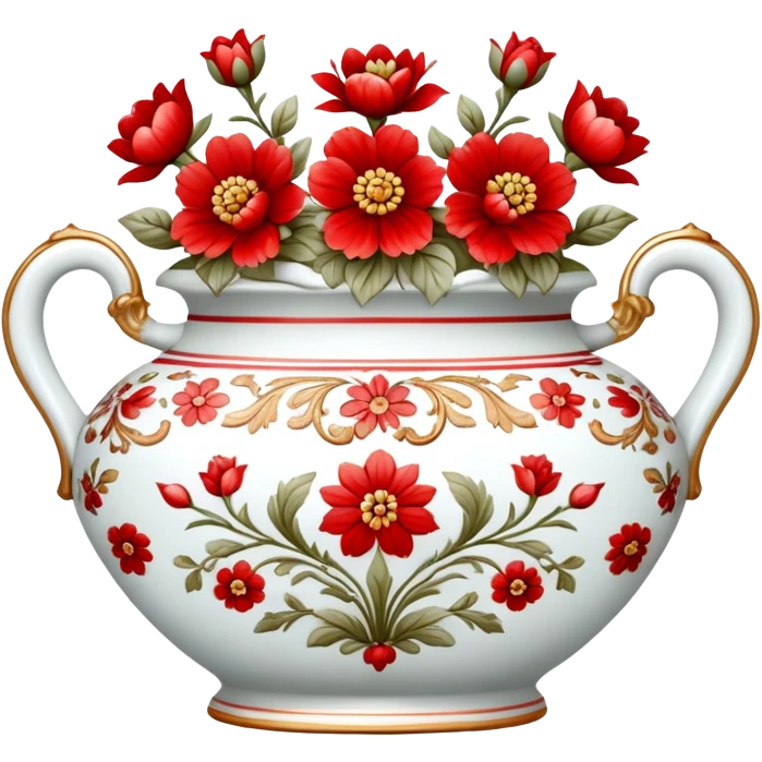 Red and white romantic vintage aesthetic item emoji