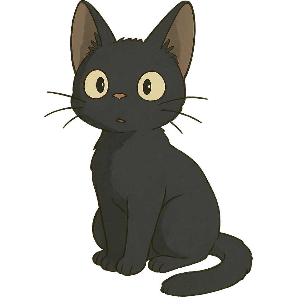 young black cat emoji