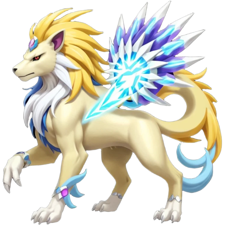 Entei-Raikou-Solgaleo-Suicune-Electrike-Manectric-fusion-creature (full body) emoji
