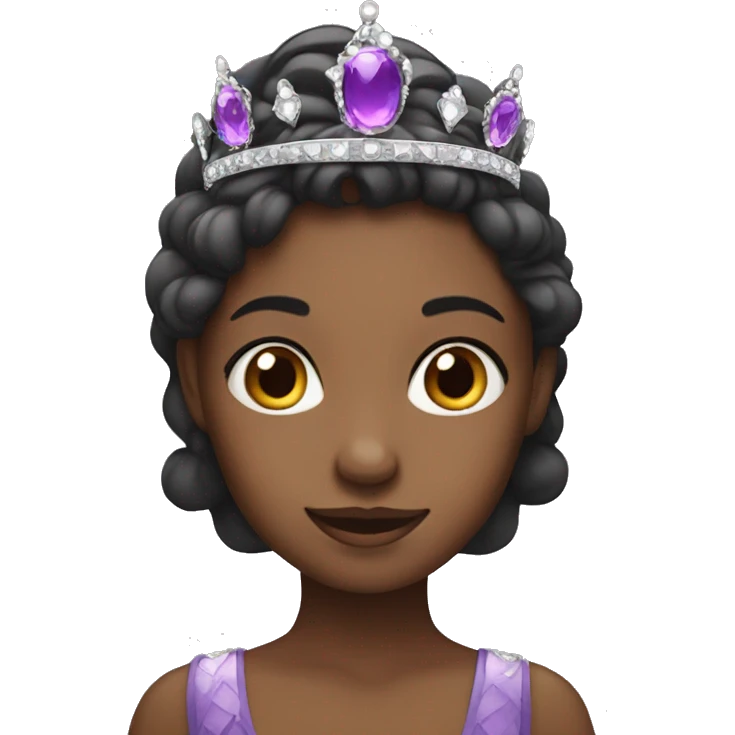 Girl with purple tiara emoji