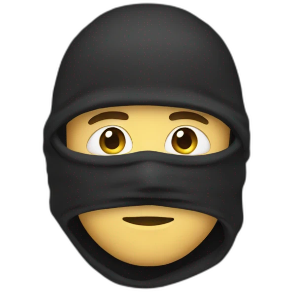 man with a balaclava emoji