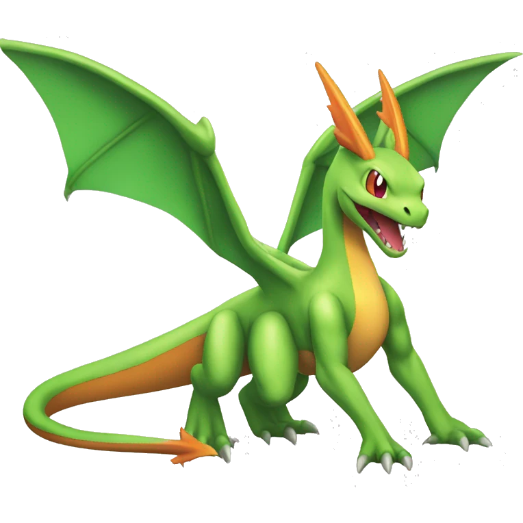 Metallic Flygon-Charizard full body emoji