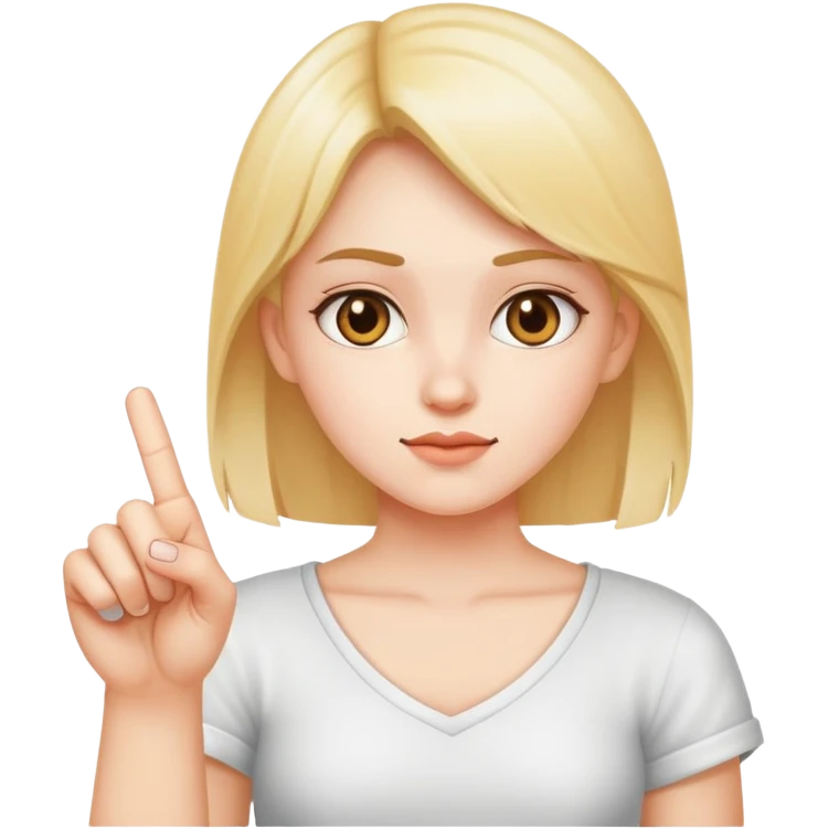 A gurl holding up da middle finger  emoji