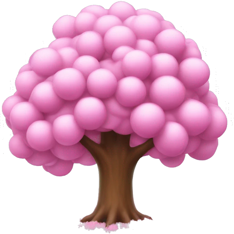 Tree with pink frost and balls emoji