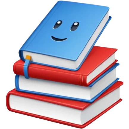 books color red blue emoji