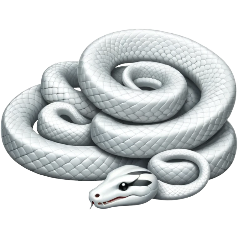 mutliple white snakes emoji