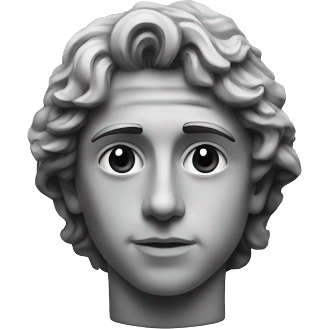 statue of Timothee chalamet made of stone/all grey emoji