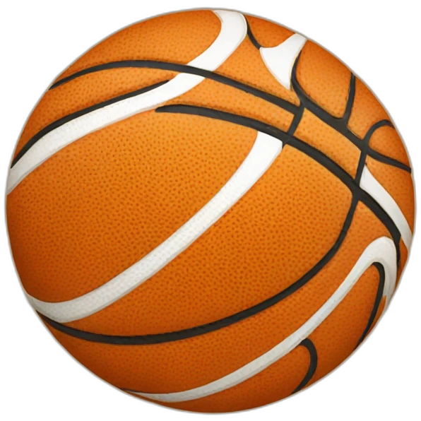 A Basketball with a smile emoji