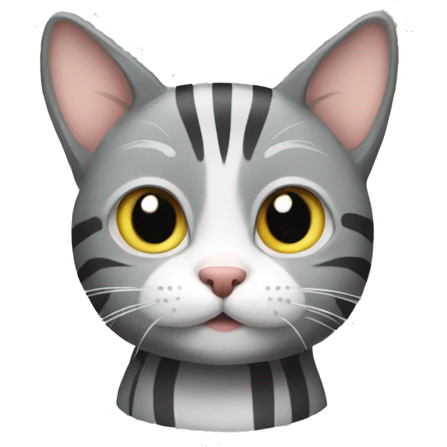Striped gray cat emoji