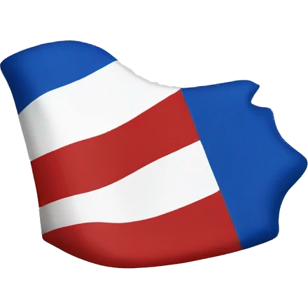 Red, white and blue quarter  emoji