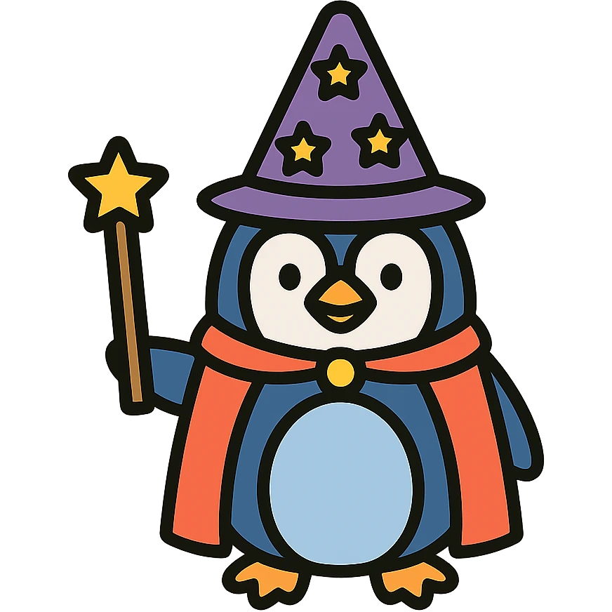 Penguin Wizard emoji