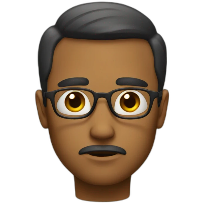 smart but sad emoji