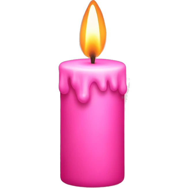 Pink candle emoji