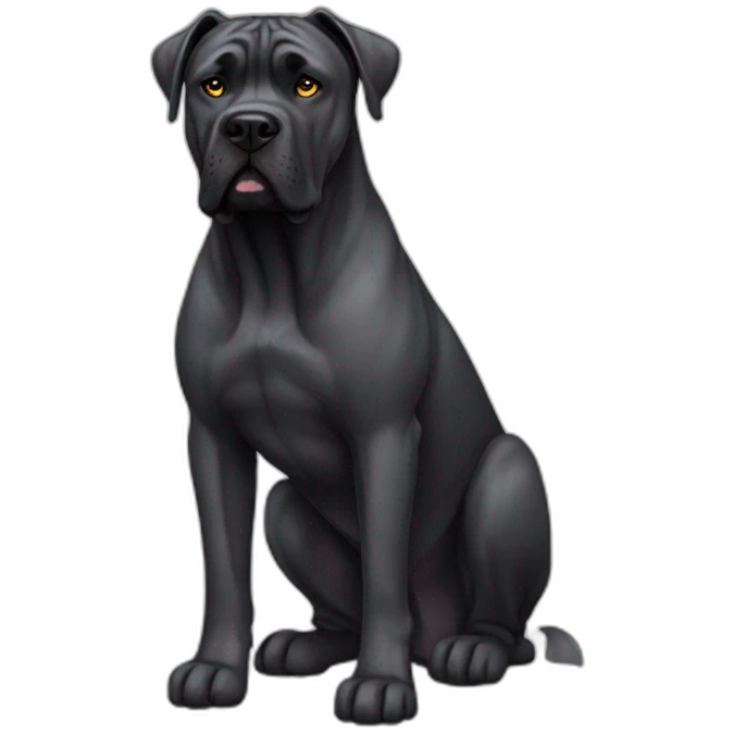 Dog Cane Corso full body emoji