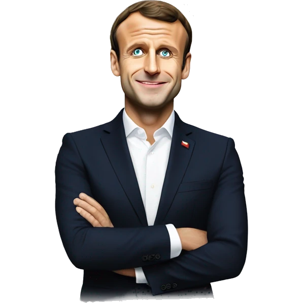 Emmanuel Macron bonjour emoji