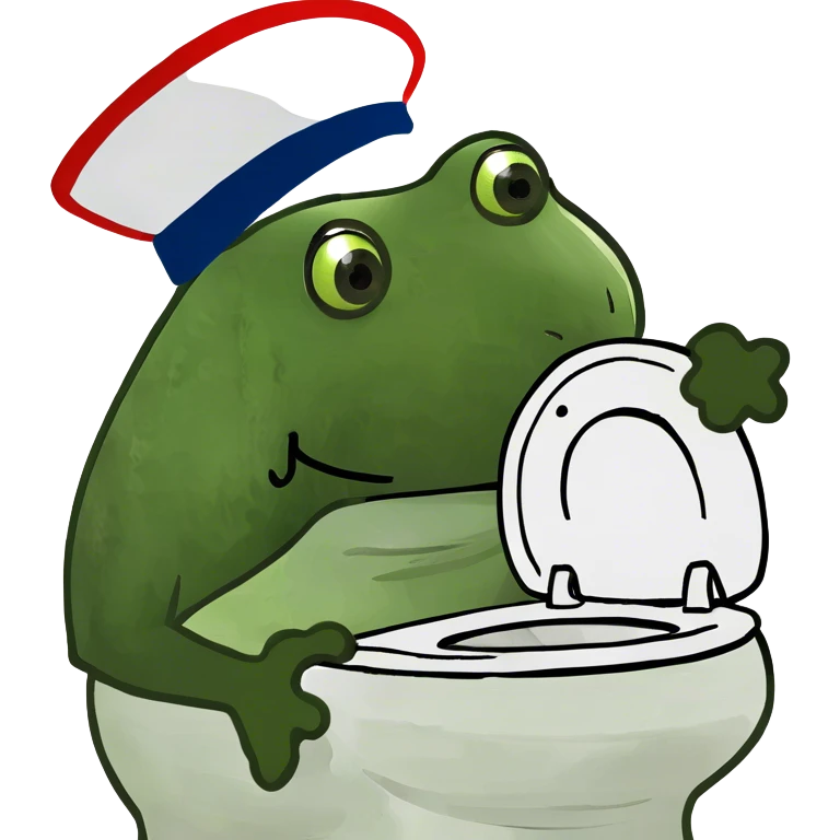 Head coming out of toilet emoji