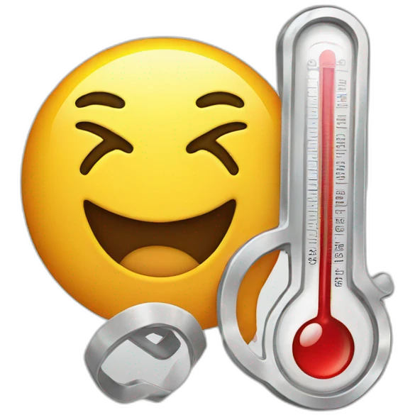 emoji with thermometer  emoji