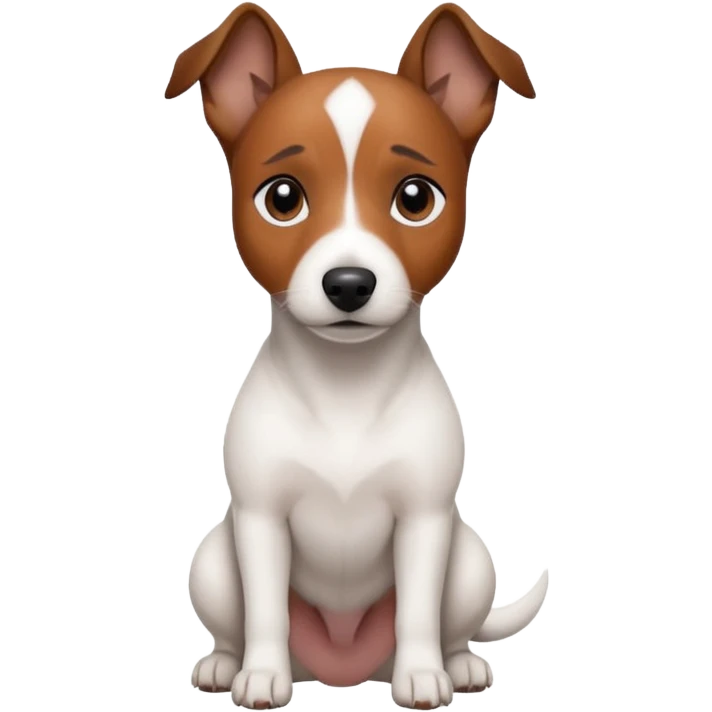 a white jack russell the size of a kelpie emoji
