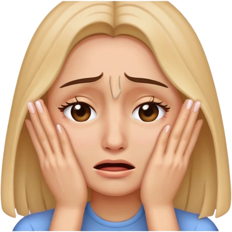 crying woman covering her face with hands emoji