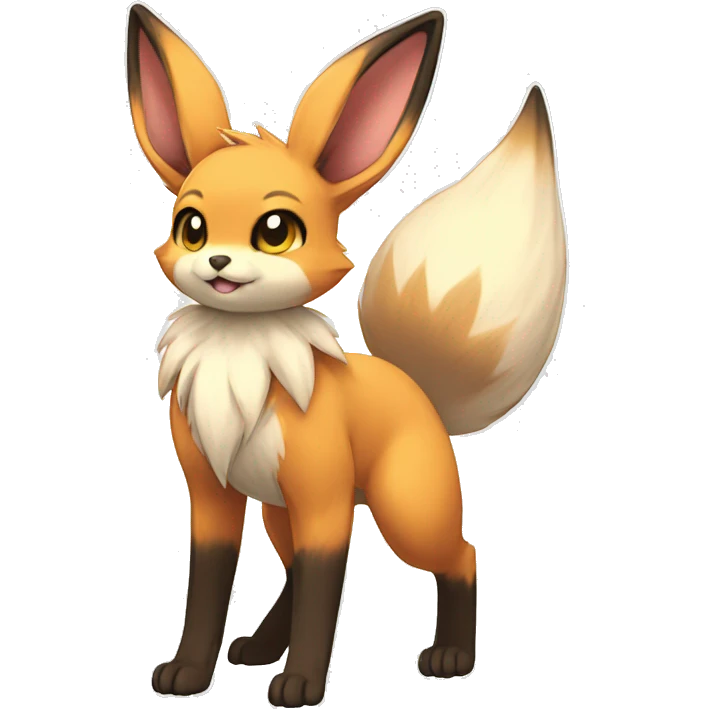 Eeveelution-Bunny-Fox-Pokémon-fusion full body emoji