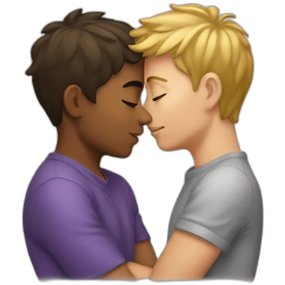 gay boys kiss emoji