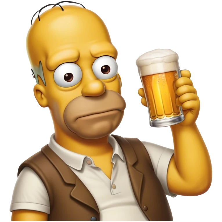 Homer Simpson drink bear emoji