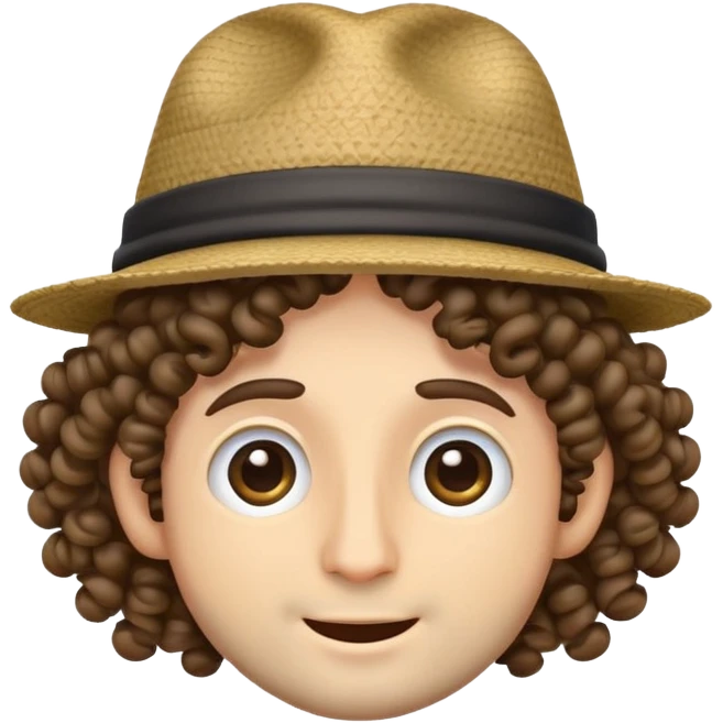 jew emoji with the jewish hat and curly hair down the side emoji