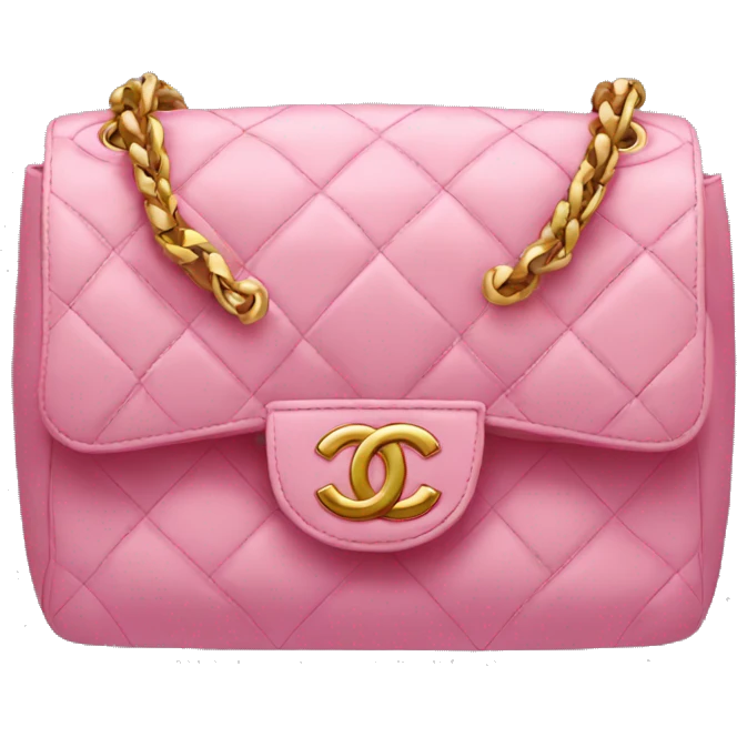 pink chanel bag  emoji