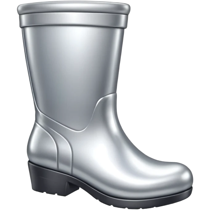 all silver toy boot emoji