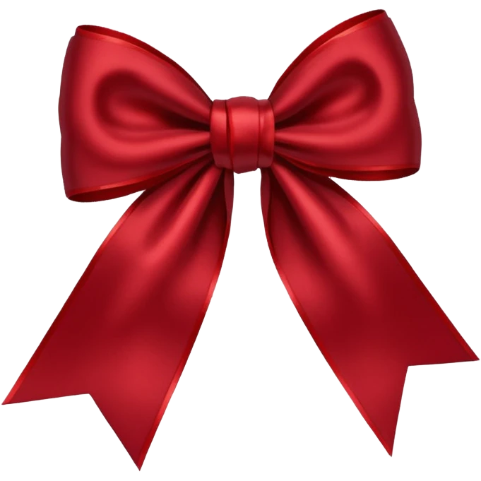 dark red bow emoji