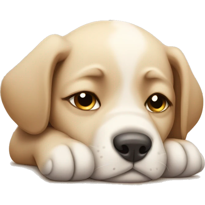 sleep-deprived puppy  emoji
