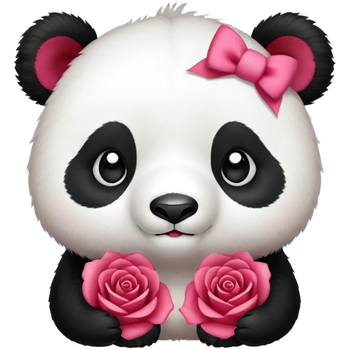 Fais un panda rose  emoji