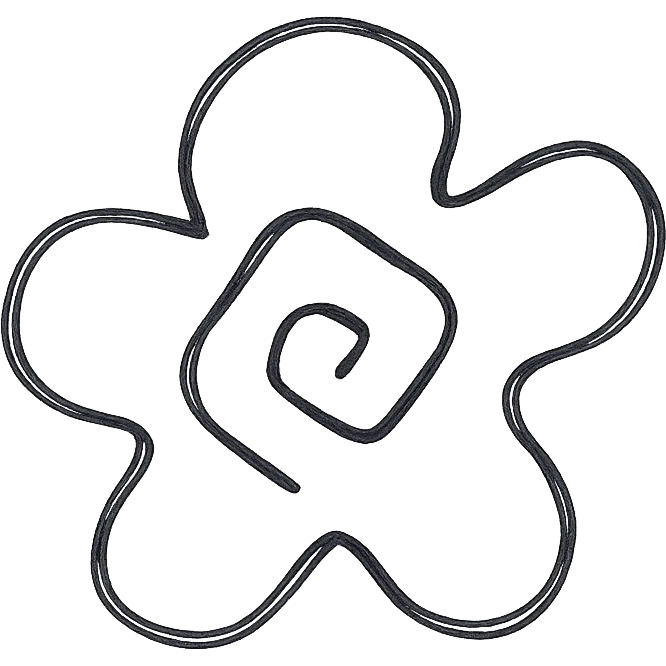 hand drawn outlined icon of a pink shape, no fill emoji