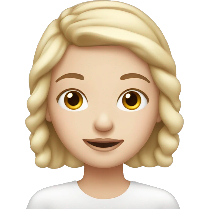 white girl applying cream on face emoji